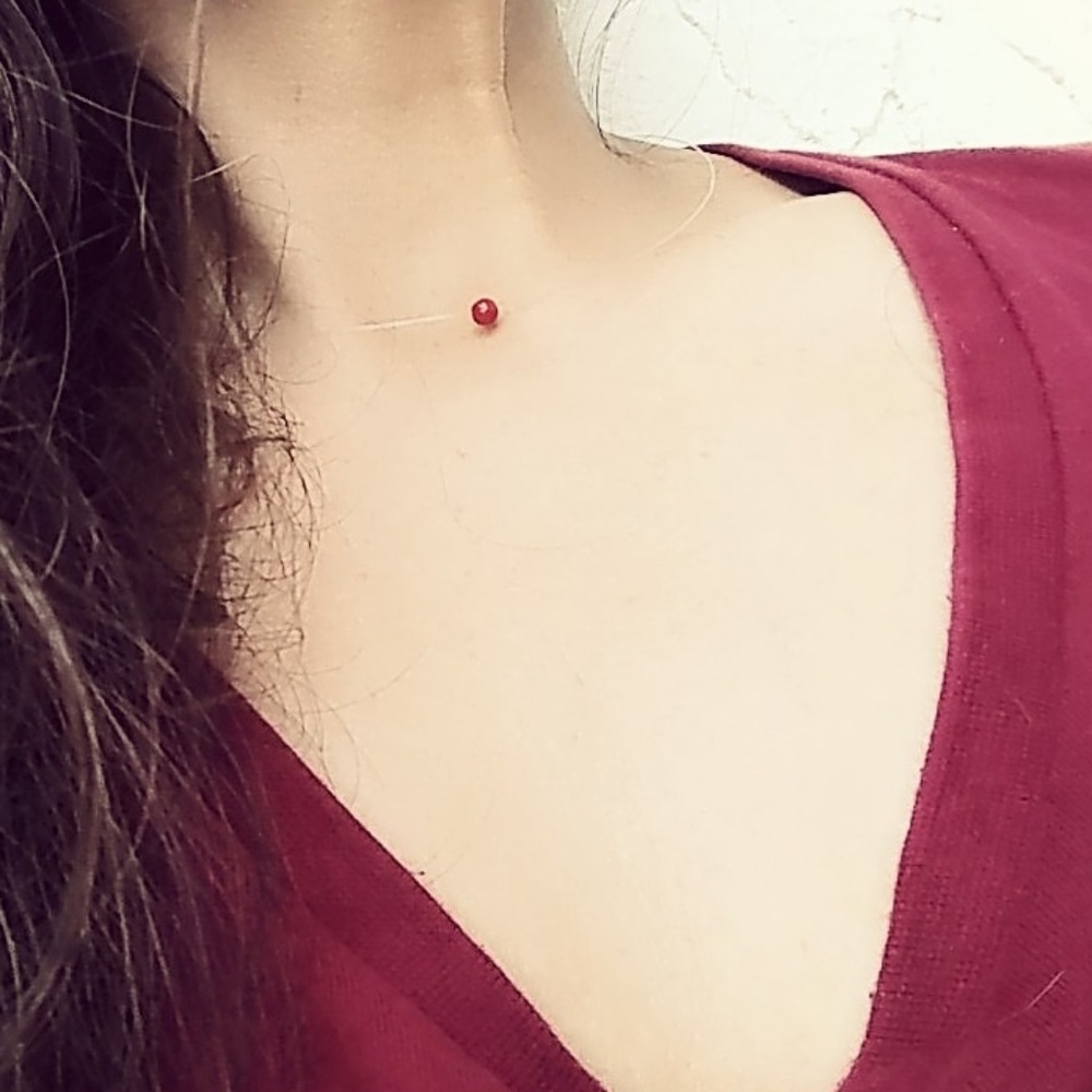 DAINTY GOLD CORAL NECKLACE